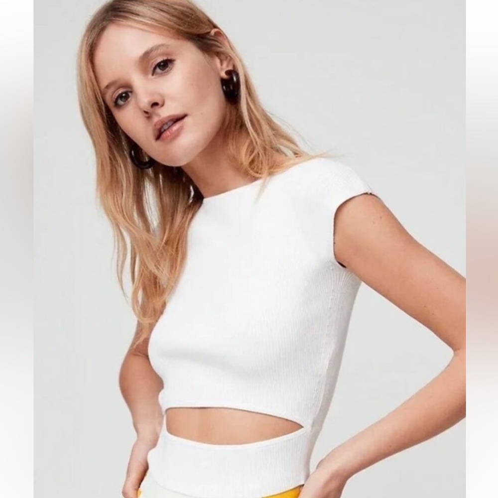 Wilfred White Ribbed Women's Top -